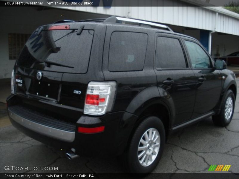 Black / Black 2009 Mercury Mariner Premier 4WD