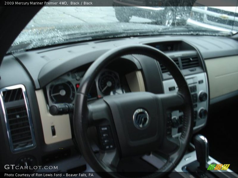 Black / Black 2009 Mercury Mariner Premier 4WD