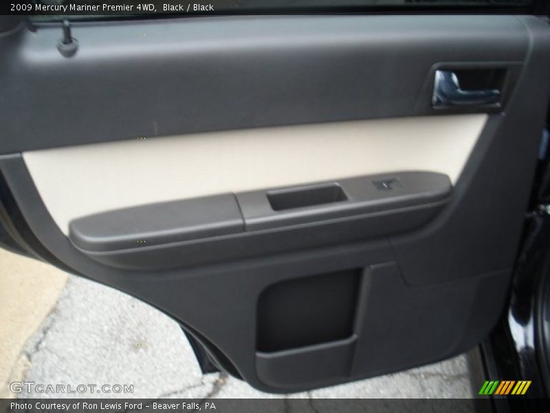 Black / Black 2009 Mercury Mariner Premier 4WD