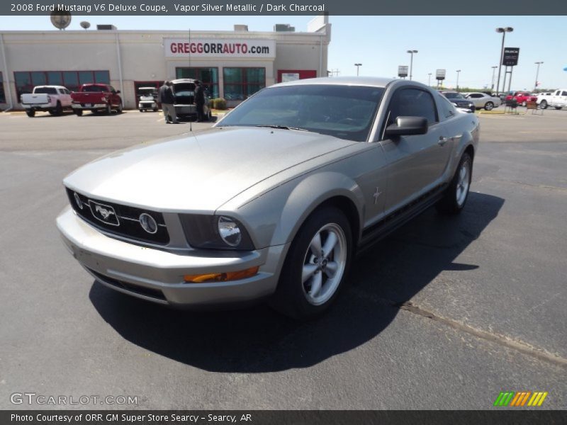 Vapor Silver Metallic / Dark Charcoal 2008 Ford Mustang V6 Deluxe Coupe