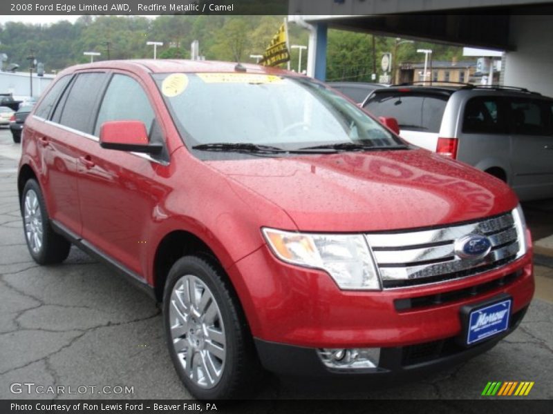 Redfire Metallic / Camel 2008 Ford Edge Limited AWD