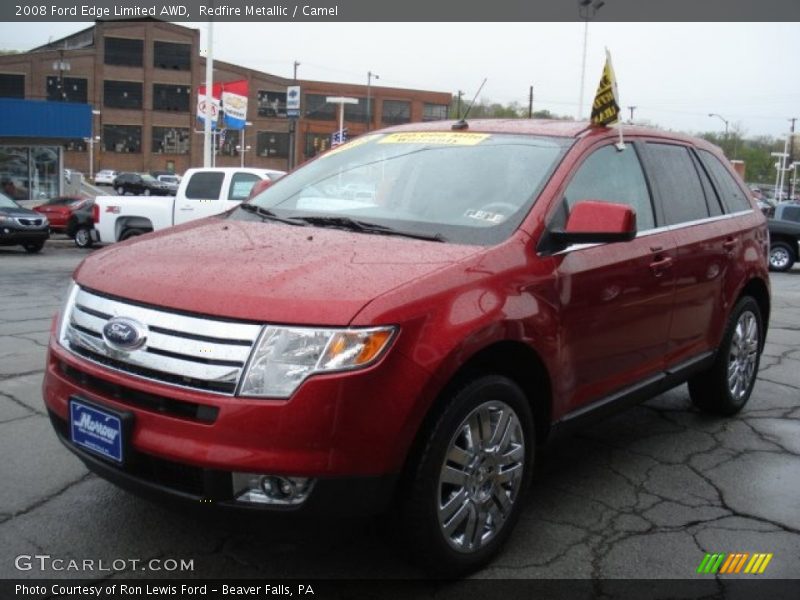 Redfire Metallic / Camel 2008 Ford Edge Limited AWD