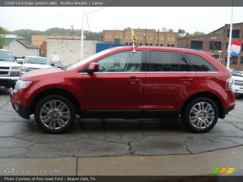 Redfire Metallic / Camel 2008 Ford Edge Limited AWD