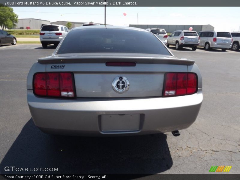 Vapor Silver Metallic / Dark Charcoal 2008 Ford Mustang V6 Deluxe Coupe