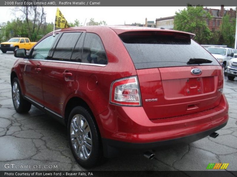 Redfire Metallic / Camel 2008 Ford Edge Limited AWD