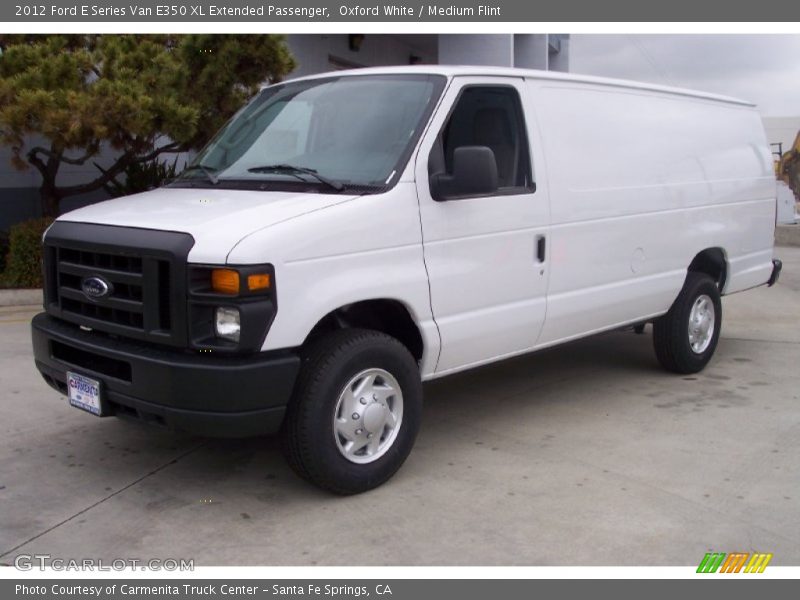 Oxford White / Medium Flint 2012 Ford E Series Van E350 XL Extended Passenger