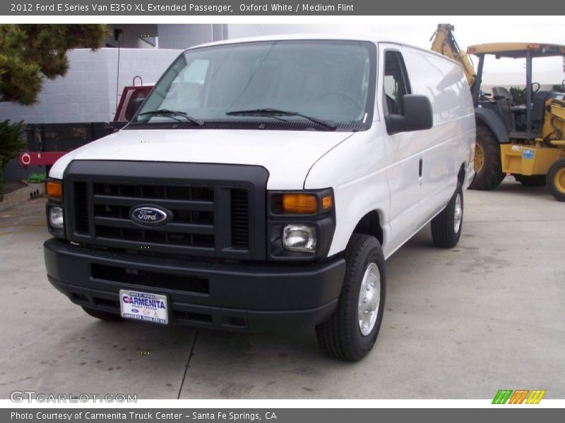 Oxford White / Medium Flint 2012 Ford E Series Van E350 XL Extended Passenger