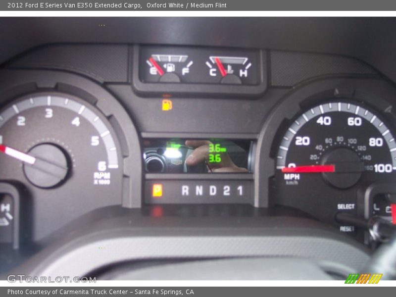 Oxford White / Medium Flint 2012 Ford E Series Van E350 Extended Cargo