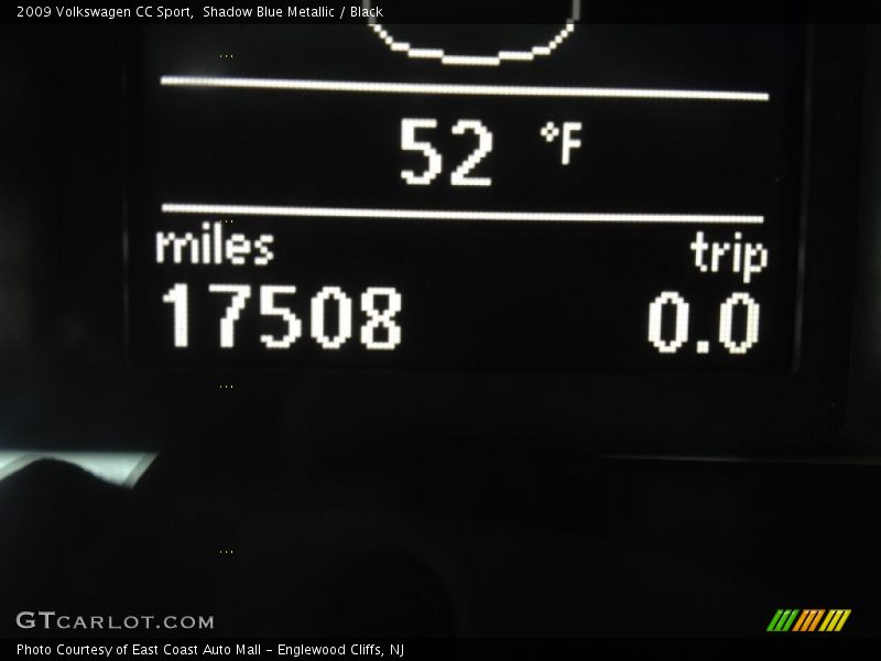 Shadow Blue Metallic / Black 2009 Volkswagen CC Sport