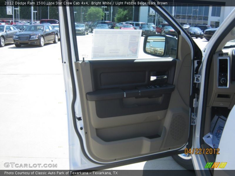 Bright White / Light Pebble Beige/Bark Brown 2012 Dodge Ram 1500 Lone Star Crew Cab 4x4