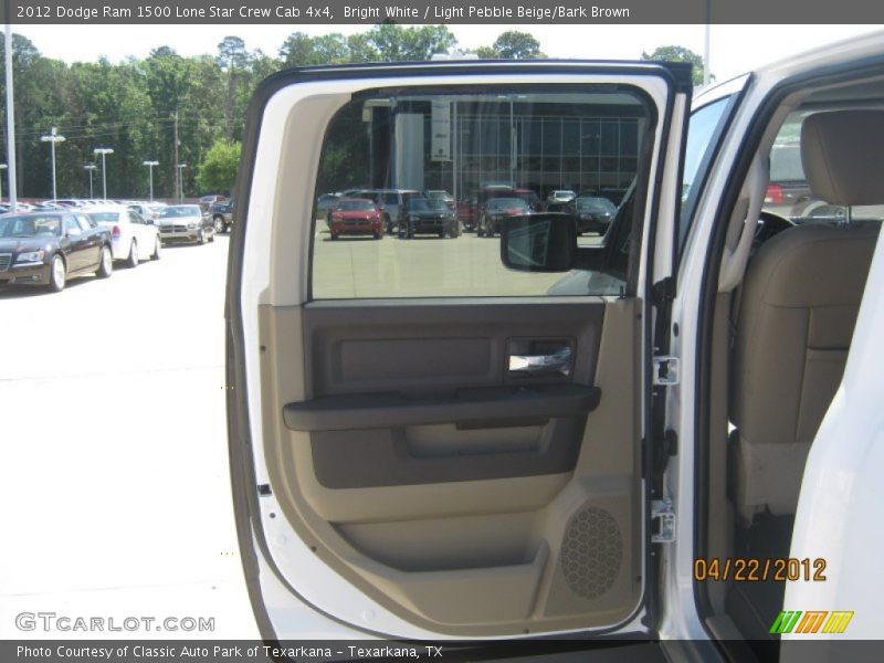 Bright White / Light Pebble Beige/Bark Brown 2012 Dodge Ram 1500 Lone Star Crew Cab 4x4