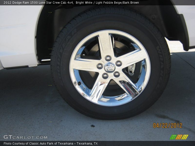 Bright White / Light Pebble Beige/Bark Brown 2012 Dodge Ram 1500 Lone Star Crew Cab 4x4