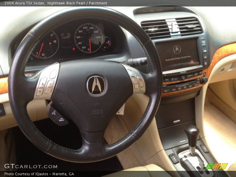 Nighthawk Black Pearl / Parchment 2004 Acura TSX Sedan