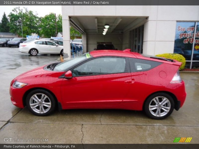 Milano Red / Gray Fabric 2011 Honda CR-Z EX Navigation Sport Hybrid