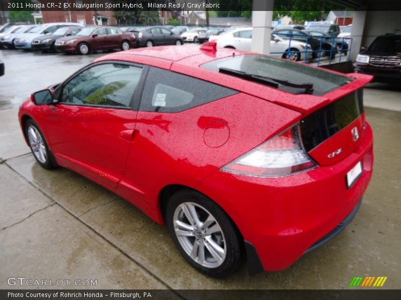 Milano Red / Gray Fabric 2011 Honda CR-Z EX Navigation Sport Hybrid