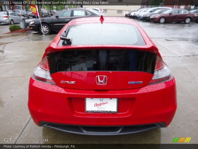 Milano Red / Gray Fabric 2011 Honda CR-Z EX Navigation Sport Hybrid