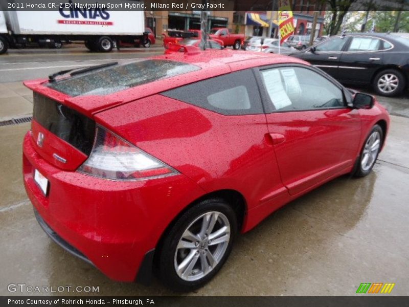 Milano Red / Gray Fabric 2011 Honda CR-Z EX Navigation Sport Hybrid