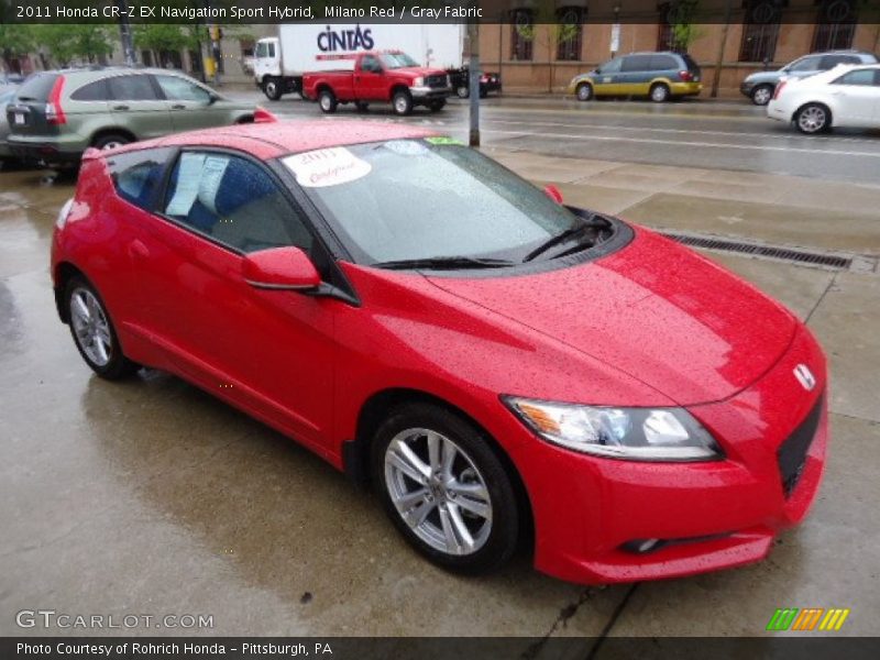 Milano Red / Gray Fabric 2011 Honda CR-Z EX Navigation Sport Hybrid