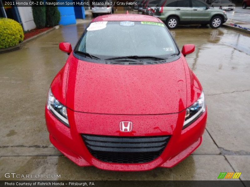 Milano Red / Gray Fabric 2011 Honda CR-Z EX Navigation Sport Hybrid
