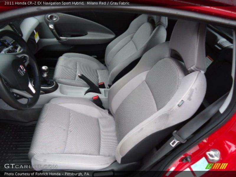Milano Red / Gray Fabric 2011 Honda CR-Z EX Navigation Sport Hybrid