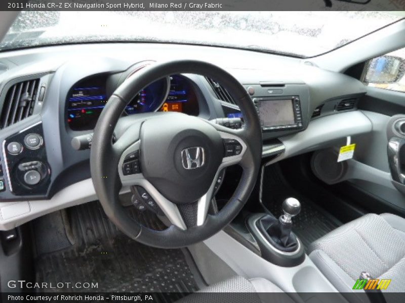 Milano Red / Gray Fabric 2011 Honda CR-Z EX Navigation Sport Hybrid