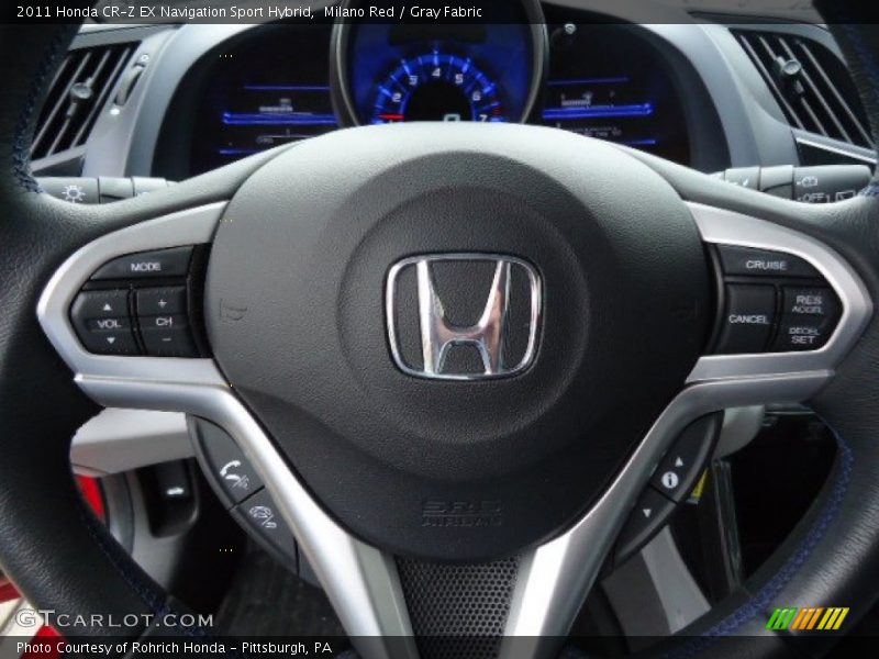 Milano Red / Gray Fabric 2011 Honda CR-Z EX Navigation Sport Hybrid
