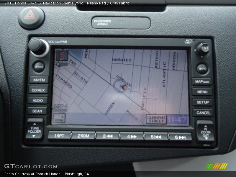 Milano Red / Gray Fabric 2011 Honda CR-Z EX Navigation Sport Hybrid