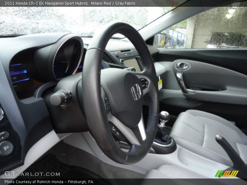 Milano Red / Gray Fabric 2011 Honda CR-Z EX Navigation Sport Hybrid