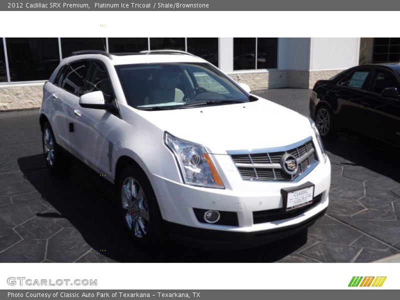 Platinum Ice Tricoat / Shale/Brownstone 2012 Cadillac SRX Premium