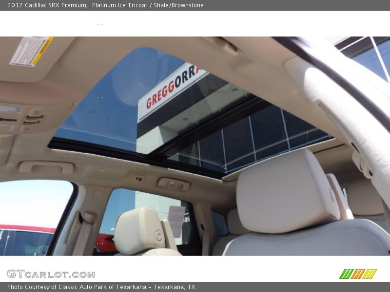 Platinum Ice Tricoat / Shale/Brownstone 2012 Cadillac SRX Premium