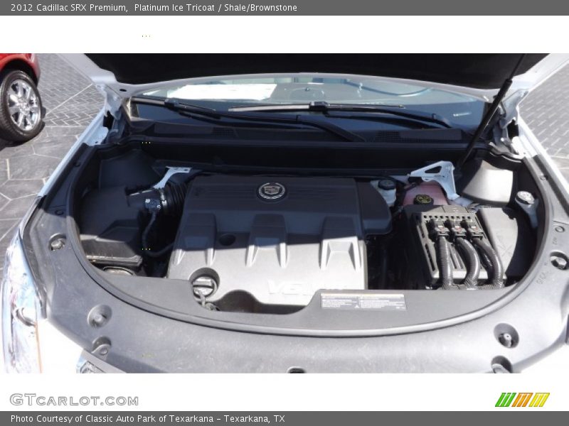 Platinum Ice Tricoat / Shale/Brownstone 2012 Cadillac SRX Premium