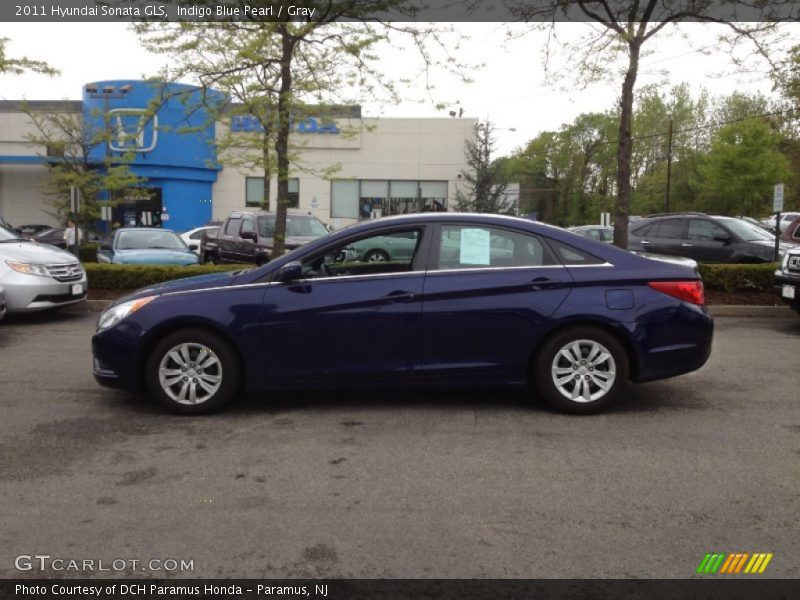 Indigo Blue Pearl / Gray 2011 Hyundai Sonata GLS