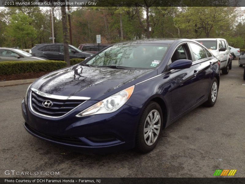 Indigo Blue Pearl / Gray 2011 Hyundai Sonata GLS