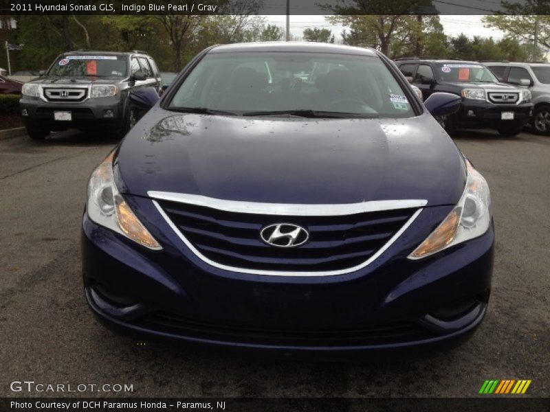 Indigo Blue Pearl / Gray 2011 Hyundai Sonata GLS