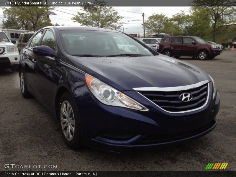 Indigo Blue Pearl / Gray 2011 Hyundai Sonata GLS