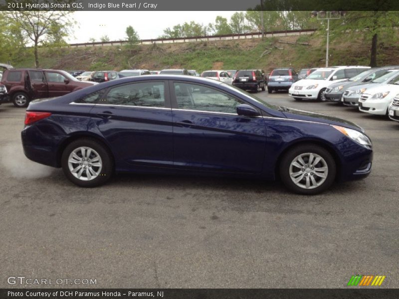 Indigo Blue Pearl / Gray 2011 Hyundai Sonata GLS