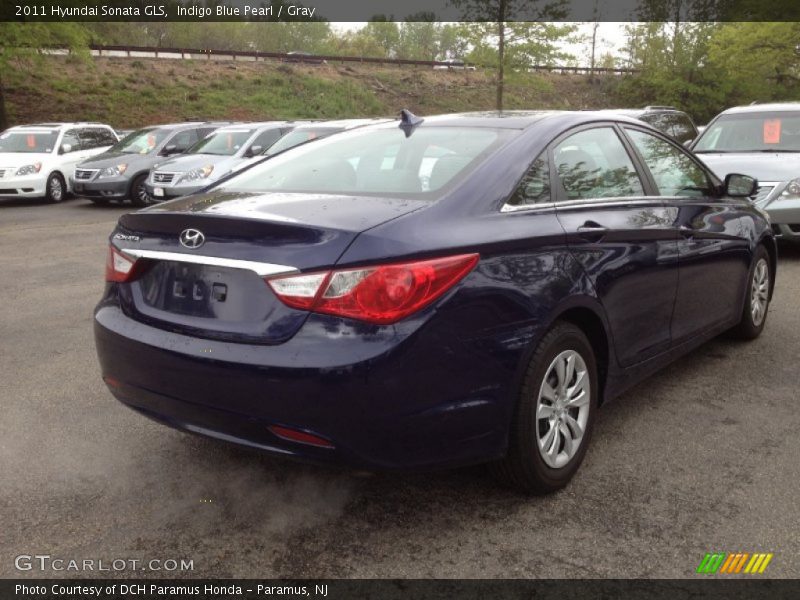 Indigo Blue Pearl / Gray 2011 Hyundai Sonata GLS