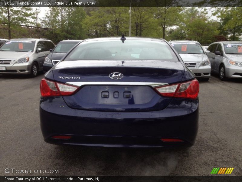 Indigo Blue Pearl / Gray 2011 Hyundai Sonata GLS