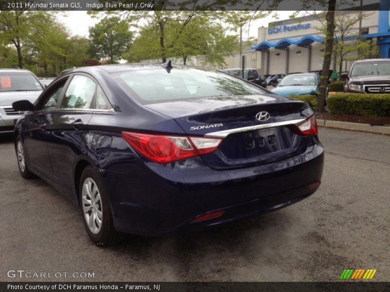 Indigo Blue Pearl / Gray 2011 Hyundai Sonata GLS