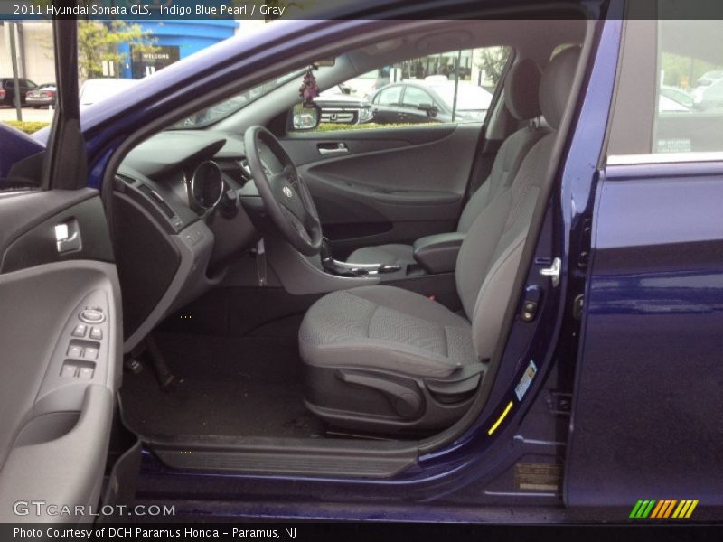 Indigo Blue Pearl / Gray 2011 Hyundai Sonata GLS