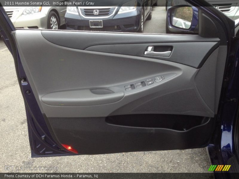 Indigo Blue Pearl / Gray 2011 Hyundai Sonata GLS