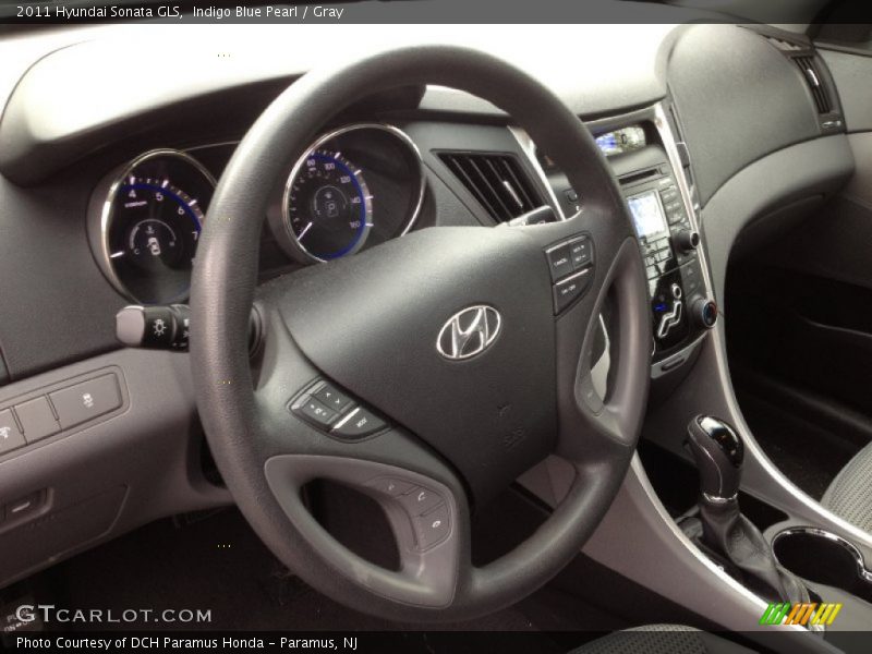 Indigo Blue Pearl / Gray 2011 Hyundai Sonata GLS