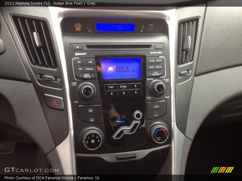 Indigo Blue Pearl / Gray 2011 Hyundai Sonata GLS