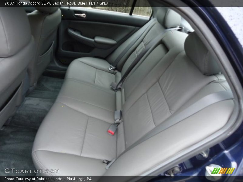 Royal Blue Pearl / Gray 2007 Honda Accord SE V6 Sedan