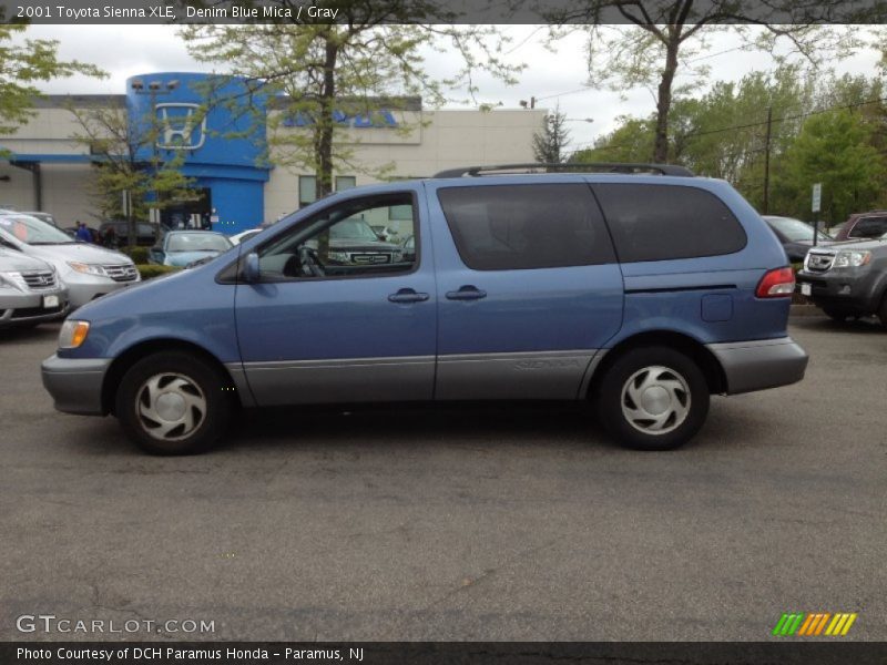 Denim Blue Mica / Gray 2001 Toyota Sienna XLE