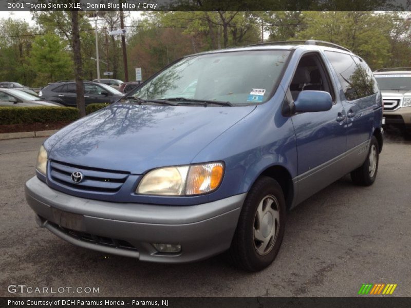 Denim Blue Mica / Gray 2001 Toyota Sienna XLE