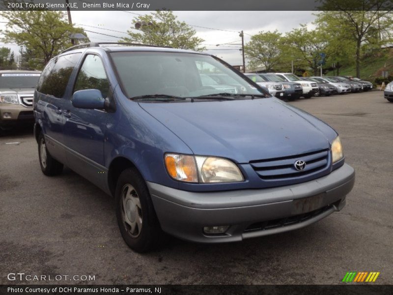 Denim Blue Mica / Gray 2001 Toyota Sienna XLE