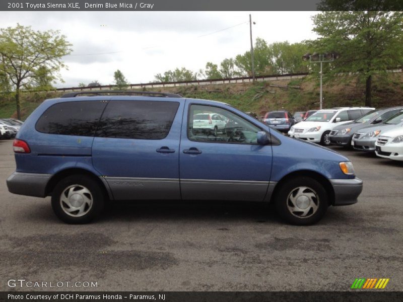 Denim Blue Mica / Gray 2001 Toyota Sienna XLE