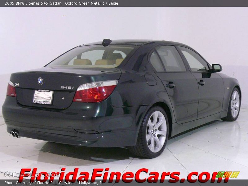 Oxford Green Metallic / Beige 2005 BMW 5 Series 545i Sedan