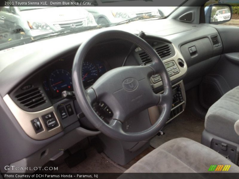 Denim Blue Mica / Gray 2001 Toyota Sienna XLE